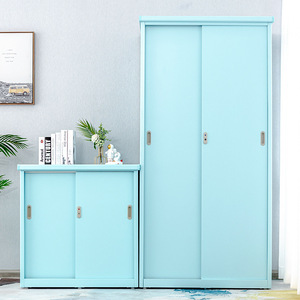 Storage Cabinet Balcony Outdoor <b>Large</b> Capacity <b>Sliding</b> Door With Lock Living Room Cabinet KD Structure - Product Image 1