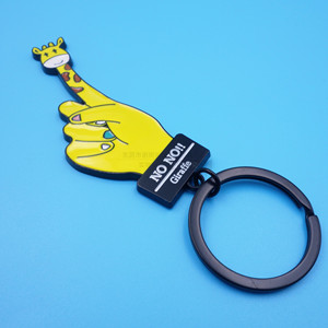 Custom Supply Cartoon Giraffe Hand Keychain Durable Metal <b>Key</b> <b>Ring</b> Business Gift Promotional <b>Accessory</b> - Product Image 1