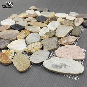 Bất thường bên ngoài sàn ngoài trời Cobble Gạch Mosaic mix màu <span class=keywords><strong>Pebble</strong></span> đá cho phòng tắm Tường Nội Thất sàn đá cẩm thạch Gạch Mosaic - Product Image 2