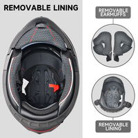 Nouveau Casque de Moto Modulaire à Double Visière, Logo Personnalisé, Coque ABS, Feu Arrière LED, Homologué DOT, Vente en Gros Usine