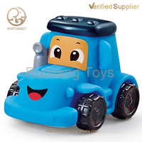 Lot de Jouets de Voiture en Caoutchouc Souple et PVC pour Enfants, Voiture de Cognition de Dessin Animé, Cadeaux d'Anniversaire pour Garçons et Filles, Fourniture d'Usine