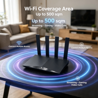 Router China Mobile OpenWRT RAX3000Me, Router WiFi 6 AX3000 de Doble Banda, Router Inalámbrico Gigabit, Router WiFi de 4 Antenas