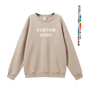 Wholesale manufacturers custom label crew collar long sleeve jumper hoodie 100% cotton windproof winter design Fair cashmere fab