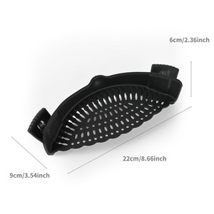 Passoire de cuisine en silicone à clipser pour évier, pour pâtes, <span class=keywords><strong>spaghetti</strong></span>, légumes, vente en gros - Product Image 2