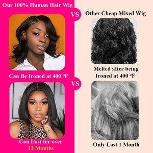 Perruque Bob Bouclée Vente en Gros à Prix Abordables, Cheveux Humains Bruts Vietnamiens, Perruque <span class=keywords><strong>Courte</strong></span> Bob Lace Frontale - Product Image 4