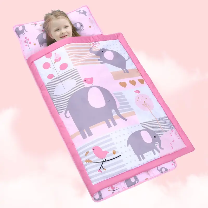 Modestil Baby Nap Mat Baumwolle Kinder Schlafsack Nap Mat Mit Abnehmbarem Kissen Für Kleinkinder Quilt