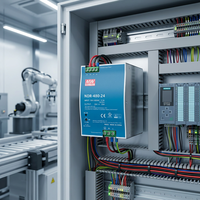 Alimentation industrielle à découpage MEAN WELL NDR-480-24 AC-DC 480W 24V20A sur rail DIN, garantie 3 ans, la 48e loi de la puissance