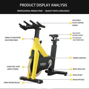 Bicicletas giratorias magnéticas de gimnasio interior comercial de alta calidad para clubes Equipo de fitness de cardio móvil a la venta - Product Image 5