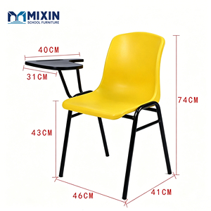 Silla de Entrenamiento Plegable Moderna y Resistente con Tablero de Escritura, Diseño Ecológico de PP para Uso en el Aula y la Escuela - Product Image 2