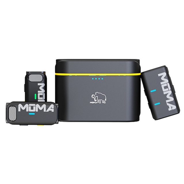 High Quality MOMA Lark 2 in 1 Mirrorless Camera Live Mini Wireless Lavalier Multi-functional Live Microphone Noise Reduction