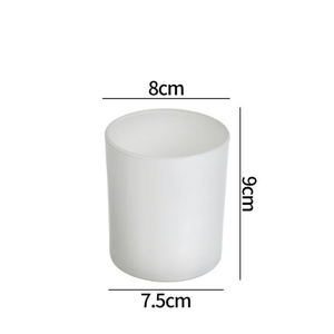 Prêt à expédier – Pot en verre ambré dépoli transparent de 300 ml pour bougie, support de bougie vide, pot en verre - Product Image 3