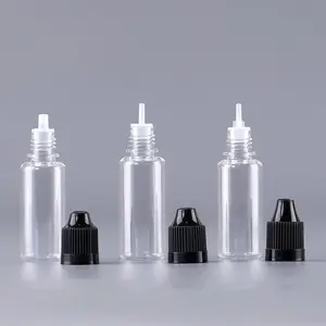Пустые прозрачные пластиковые флаконы-капельницы для масла, 10 мл, многоразовые флаконы для парфюмерного масла с крышкой, защищенной от детей