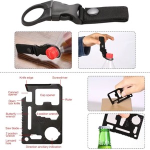 Kit de Herramientas Multifuncional Portátil para Supervivencia al Aire Libre, 18.5x11.5x5cm, Equipo de Emergencia Metálico para Camping y Senderismo - Product Image 2