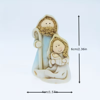 Artisanat et ornements en résine populaires (1 pièce) pour le Scène de la Nativité de Jésus (Thème religieux)