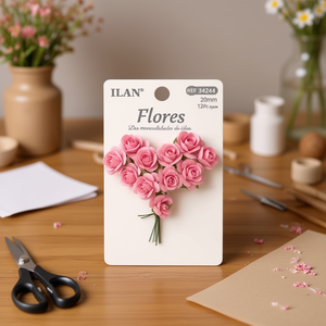 Fleurs en papier ILAN Flores 20 mm 12 pièces Décorations artisanales - Product Image 2