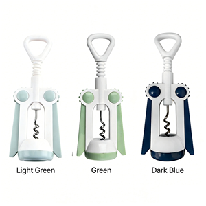 Wholesale <b>Wine</b> Opener Corkscrew for <b>Bottles</b> Premium <b>Plastic</b> Stainless Steel Easy to Use Ergonomic Handle Accessory Home Bar - Product Image 2