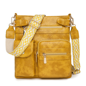 Vente en gros de <span class=keywords><strong>sac</strong></span> à bandoulière en cuir PU pour femmes de style vintage sacs de haute qualité <span class=keywords><strong>sac</strong></span> à bandoulière multifonctionnel à poches multiples pour femmes - Product Image 3