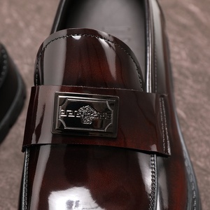 Zapatos Casuales de Oficina de Negocios, Hechos a Mano, de Cuero Genuino, de Alta Calidad y a la Moda, Estilo Slip-On, Evergreen - Product Image 5