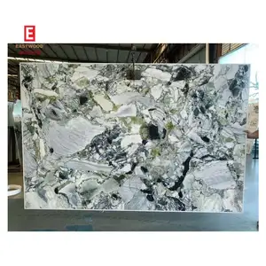 China Luxury Green Ice Connect Jade Onyx Marble For Hotel Decoration