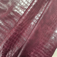 Cuir synthétique en PU écologique à base d'eau, sans solvant, motif peau de crocodile, pour vêtements et ceintures