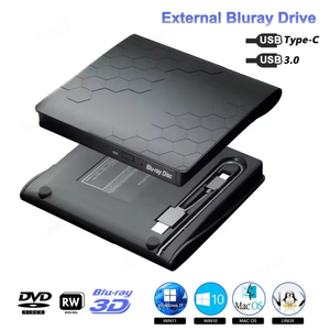 Lecteur Blu-ray externe portable mince USB, graveur DVD-RW/<span class=keywords><strong>CD</strong></span> pour tous les PC portables, lecteur optique de stockage, graveur Blu-ray - Product Image 1