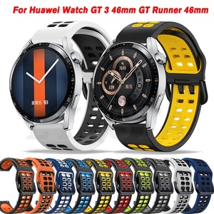 Cinturini per orologi in Silicone da 22mm per cinturini per orologi in Silicone <span class=keywords><strong>Huawei</strong></span> GT3 <span class=keywords><strong>GT2</strong></span> <span class=keywords><strong>Pro</strong></span> GT Runner da 46mm - Product Image 1