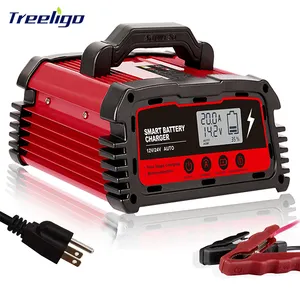 Portable Smart 12v 24v 20a Ac To Dc Smart Lead Acid Battery Charger Pulse Repair For Motorcycle Car Deep Cycle Batteries