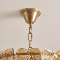 Lustre LED de luxe moderne avec abat-jour rectangulaires en fer, à intensité variable, pour salon, cuisine et mariages