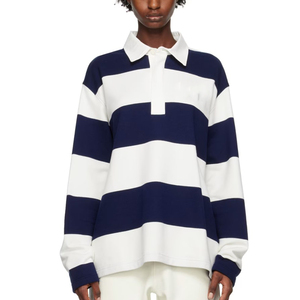 <span class=keywords><strong>Polo</strong></span> à manches longues en sergé brodé avec logo personnalisé de haute qualité pour femmes - Product Image 1