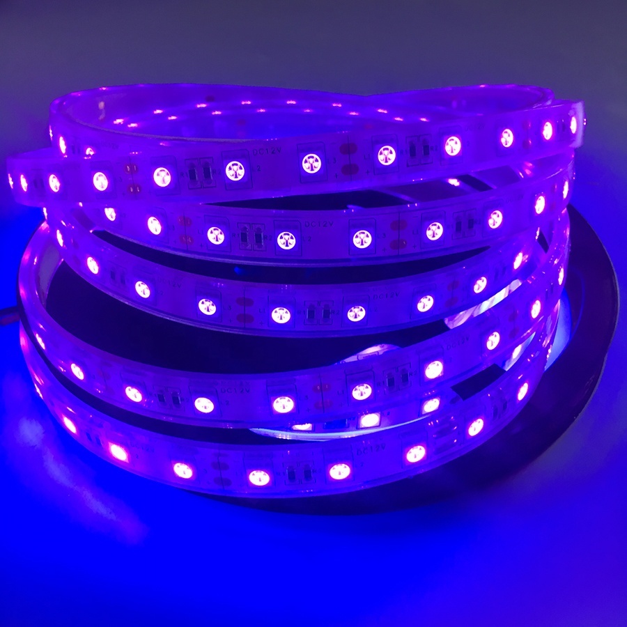 Ip68 365nm Uv c Blacklight Led Strip Light 120 Led/m 2835