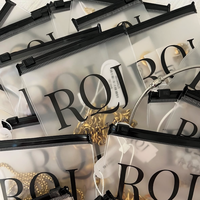 Mini sac à fermeture éclair recyclable en PVC personnalisé avec sérigraphie pour bijoux boucle d'oreille collier montre et emballage de lunettes