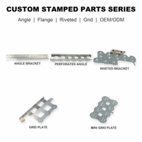 Support nickelé sur mesure OEM avec grille d'angle perforée et bride rivetée pour pack de batteries de précision OEM ODM