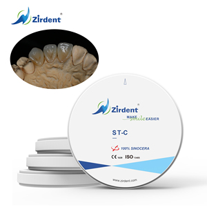 Zirdent <span class=keywords><strong>Super</strong></span> Doorschijnende Pre-Arcade Tandheelkundige Zirkonia Blok Schijf Voor Machines Gebruiken Ce Gecertificeerde 1100Mpa Sterkte - Product Image 5