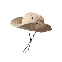 Chapeau de randonnée style cowboy occidental, pêcheur, unisexe, pour femme et homme, protection solaire hivernale, coupe-vent, respirant, réglable avec bouton