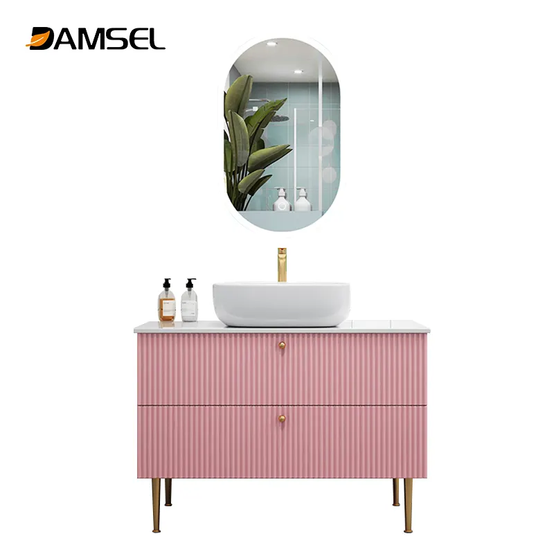 Modern Living Room Cabinets Luxury Pink Bathroom Cabinet Bathroom Vanity Set