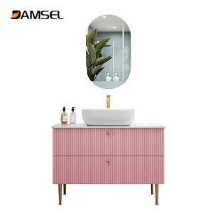 خزائن غرفة المعيشة الحديثة الفاخرة الوردي خزانة حمام طقم مكياج الحمام
