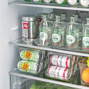 2 confezioni di contenitori per alimenti in scatola trasparenti senza BPA impilabili per contenitori di Soda Organizer con coperchio per frigorifero, dispensa, congelatore - Product Image 5