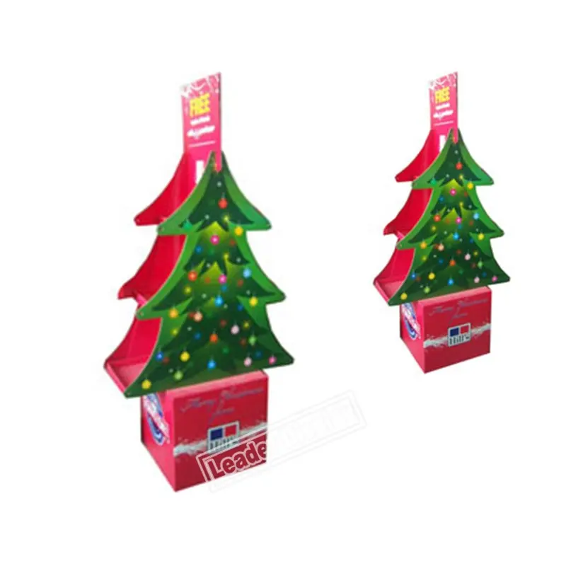 Top Pop-up Papier Ornament <span class=keywords><strong>Turm</strong></span> Baum Form Weihnachts baum Pappe Boden Display Stand