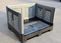 Bac de stockage pliable en plastique ventilé pour fruits, 1200x1000x760 mm, grand format, durable, en PEHD