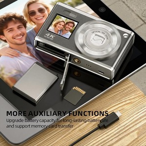 4K 50MP 10X Optical Zoom <strong>Camera</strong> with Full <strong>HD</strong> Video Recorder Selfie Dual Screens WiFi for Vlogging Sports Traveling Home Videos - Product Image 3