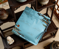 Sac d'emballage personnalisé pour café en forme de Rubik's Cube, sac à fond plat à huit soudures latérales en matériaux MOPP+VMPET+PE, idéal pour l'alimentation