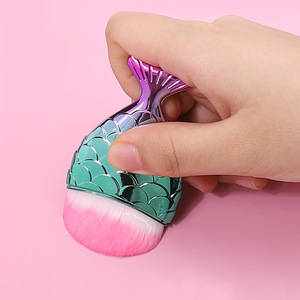 Marque privée Pinceau pour poudre de fond de teint Cheveux synthétiques Graisse Queue de poisson Nail Art Poudre anti-poussière - Product Image 3