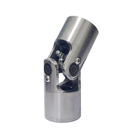 Joint cardan universel simple usiné CNC de haute précision, roulements à rouleaux à quatre aiguilles en acier inoxydable, alésage 25 mm, longueur 132 mm, 35