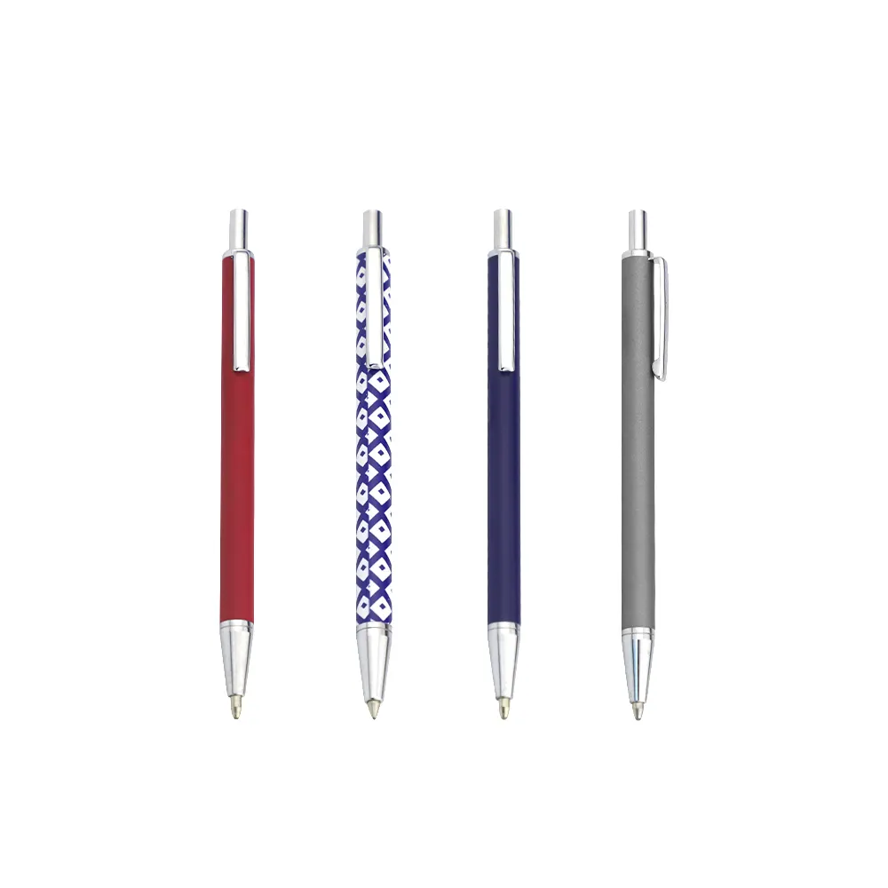 Матовая цветная шариковая ручка, рекламная высококачественная металлическая маленькая карманная ручка