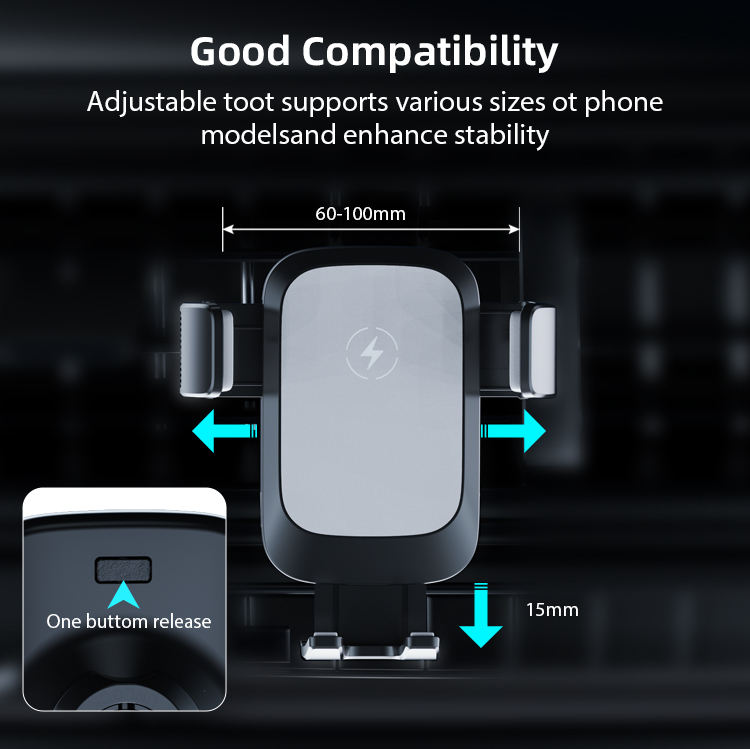 Wireless Charging Car Phone Holder Mount - Image 4
