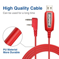 Baofeng-cable de programación rojo para walkie-talkie UV-5R, frecuencia de programa de 888S, PL2303, PU, duradero para cada sistema