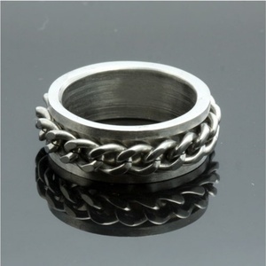 Very Cool <b>Chain</b> Rings Mens 316 <b>Stainless</b> <b>Steel</b> Men Free Shipping Titanium <b>Steel</b> Ring Jewelry - Product Image 3