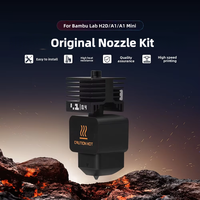 Upgrade BARU untuk Bambu Lab H2D A1/A1 Mini High Hotend Kit Nozzle Baja Keras 0.4mm yang Dapat Dilepas, Tahan Suhu Tinggi