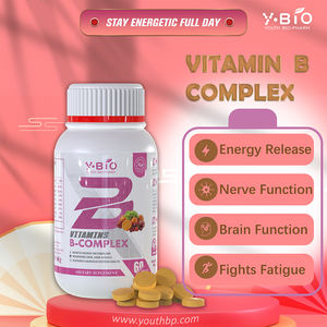 Complexe de vitamines <span class=keywords><strong>B</strong></span> <span class=keywords><strong>Bio</strong></span> Pharm |   60 comprimés/flacon Complément alimentaire de qualité alimentaire Marque privée OEM pour adultes - Product Image 2