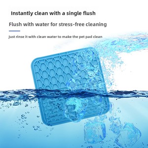 Alfombrilla Lamedora para Mascotas, Comedero Lento para <span class=keywords><strong>Perros</strong></span> y Gatos, Cuenco Antiestrés con Ventosa Antideslizante, Almohadilla de Alimentación, Distrae la Atención Durante el Baño, Portátil y Sólida - Product Image 2